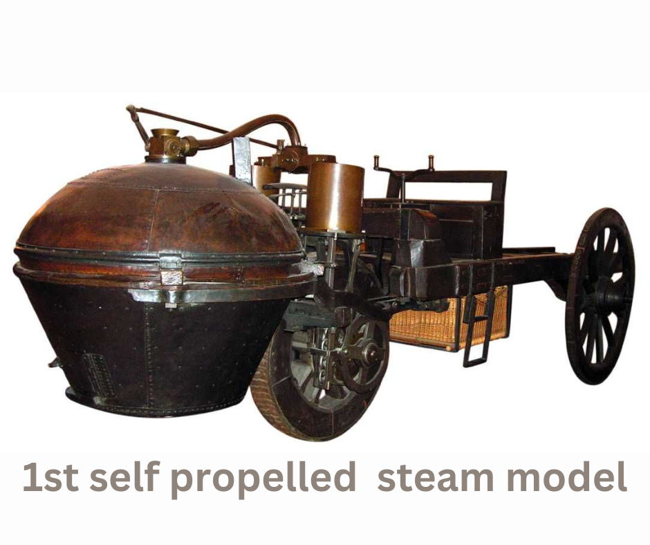 1st self propelled steam vehicle